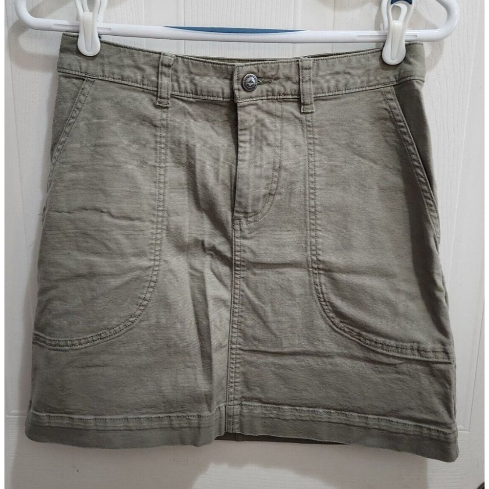 Patagonia Women’s Stand Up Short Skirt Cotton Denim Feel Button/Zip Close Size 4